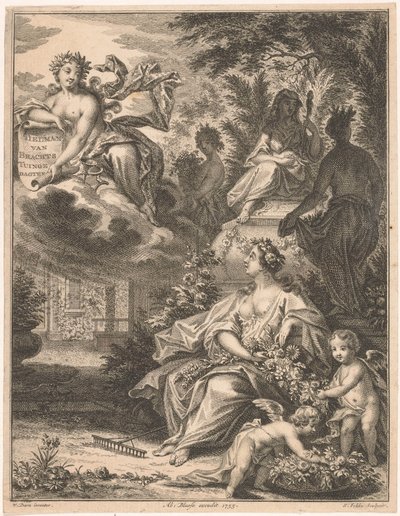 Flora in a Garden by Simon Fokke