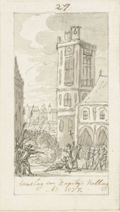 The Death of Captain Herman van der Helling, November 23, 1577 by Simon Fokke