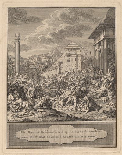 Rape of the Sabine Women by Simon Fokke after Bernard Picart