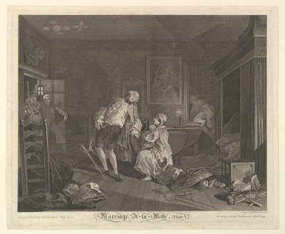 Marriage A-la-Mode, Plate V by Simon Francois Ravenet