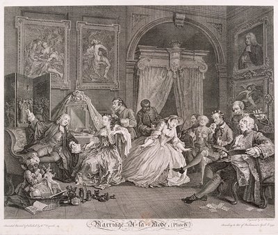 Marriage a la Mode, Plate IV by Simon Francois Ravenet