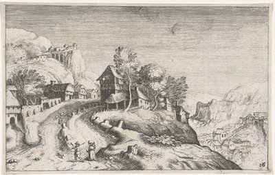 Village in a Mountain Landscape (series title) Various Landscapes (series title) Topographia variarum regionum by Simon Frisius (attributed to)