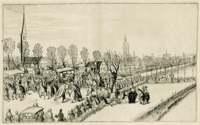 Arrival of the Five Spanish Ambassadors in Rijswijk, February 1608 by Simon Frisius