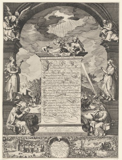 Allegory of the Creed with the Four Evangelists by Simon Frisius