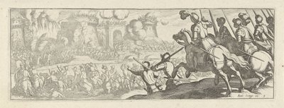 Cavalrymen Storming a City Wall, Cavalry (series title) by Simon Frisius