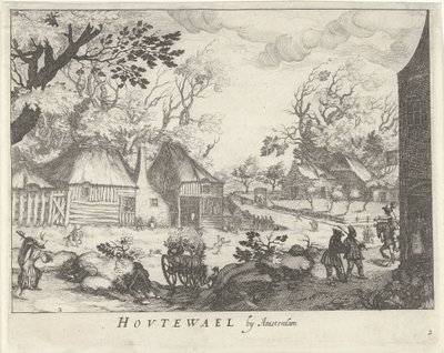 View of Houtewael near Amsterdam by Simon Frisius