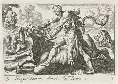 Hercules Fighting Achelous by Simon Frisius