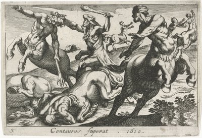 Hercules Fighting the Centaurs by Simon Frisius