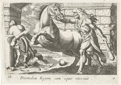 Hercules Tames the Horses of Diomedes by Simon Frisius