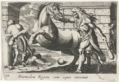 Hercules Tames the Horses of Diomedes by Simon Frisius