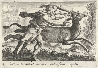 Hercules Captures the Hind of Cerynea by Simon Frisius