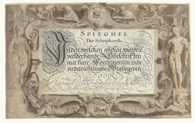 Mirror of the Art of Writing, in which are seen various writings with their foundations and instructions published by Simon Frisius