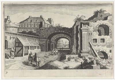 Cityscape with a Ruin by Simon Frisius