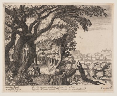The Flight into Egypt, from Landscapes with Scenes from the Life of Christ by Simon Frisius