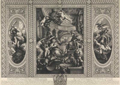 The Ceiling of the Banqueting House at Whitehall: The Union of the Crowns of England and Scotland by Simon Gribelin