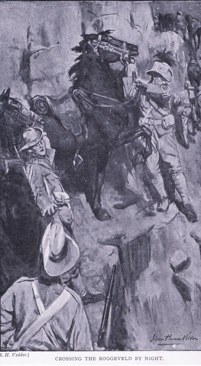 Crossing the Roggeveld by Night, from After Pretoria: The Guerilla War by Simon Harmon Vedder