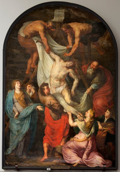 Parish Church (Sint-Walburgakerk). Descent of the Cross. Copy to PPRubens. Mid 17th Century. by Simon II de Pape