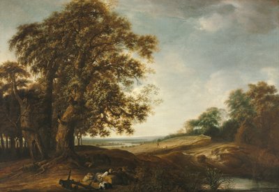 Sleeping Peasants near Fields (Parable of the Weeds) by Simon Jacobsz. Vlieger