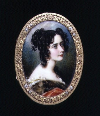 Portrait Miniature of Georgina Carolina, Lady Astley by Simon Jacques Rochard