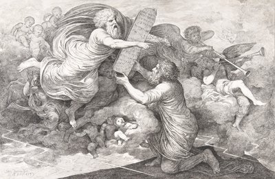 Moses on Sinai The Tablets of the Law, 1773 by Simon Julien