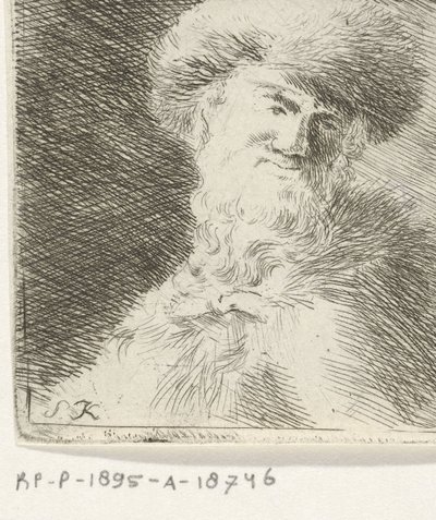 Portrait of an Unknown Man with Fur Hat by Simon Klapmuts