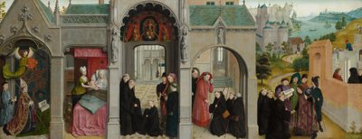 Scenes from the Life of Saint Bertin - Annunciation with Prophets and Evangelists by Simon Marmion