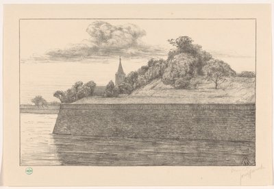 View of Bastion Promers (The Walls of Naarden series) by Simon Moulijn (signed by artist)