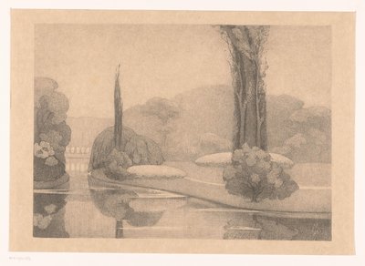View of a Park Near a Castle by Simon Moulijn