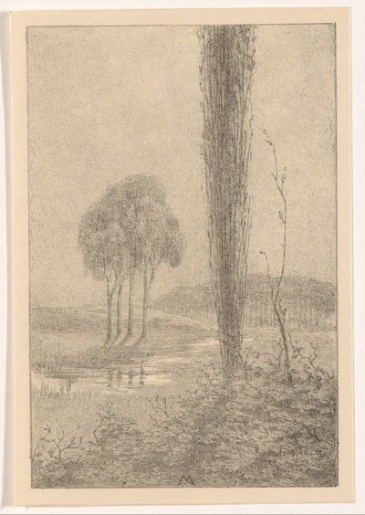 Landscape with Trees and Stream by Simon Moulijn