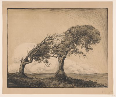 Landscape with Two Trees by Simon Moulijn