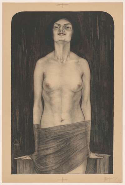 Standing Woman with Bare Upper Body (Vampire) by Simon Moulijn