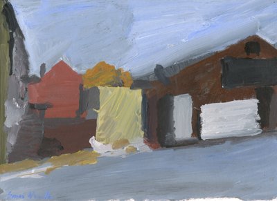 Electricity substation and old buildings no 2 by Simon Neville