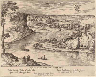 River Landscape with Mercury and Psyche by Simon Novellanus after Pieter Bruegel the Elder