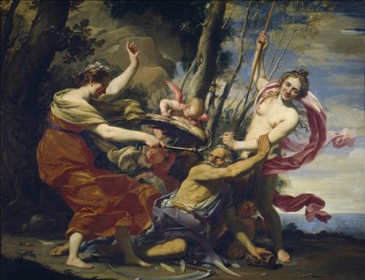 Father Time Overcome by Love, Hope and Beauty by Simon Vouet