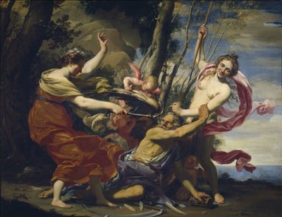 Father Time Overcome by Love, Hope and Beauty, 1627 by Simon Vouet