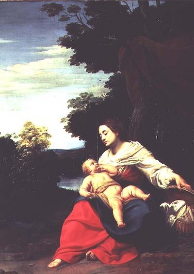 Madonna with a Basket by Simon Vouet