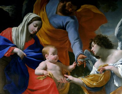 The Rest of the Holy Family (detail) by Simon Vouet
