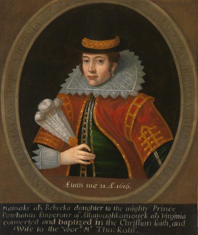 Pocahontas, after 1616 by Simon de (after) Passe