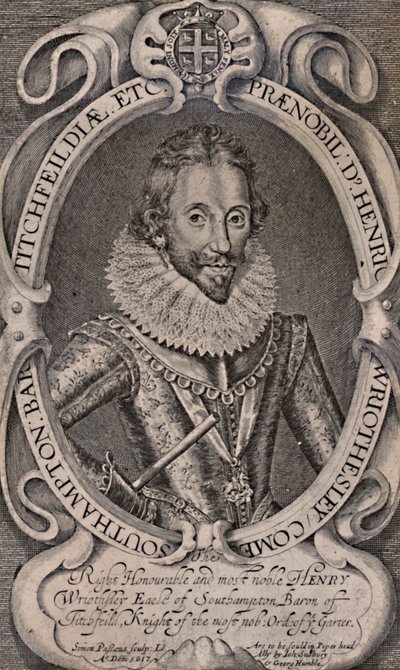 Henry Wriothesley, Earl of Southampton, patron of William Shakespeare by Simon de Passe