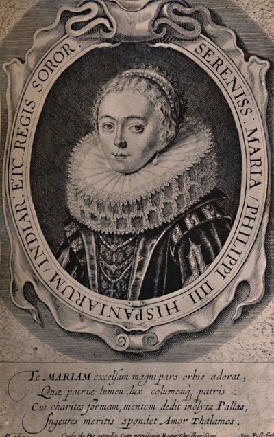 Maria Anna, Queen of Bohemia and Hungary by Simon de Passe