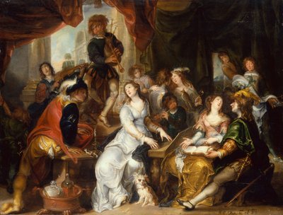 An Allegory of the Five Senses: A Merry Company in a Palatial Interior by Simon de Vos
