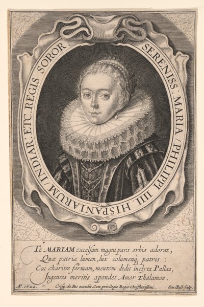 Maria of Austria, Infanta of Spain by Simon van de Passe