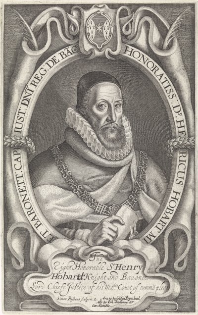 Portrait of Henry Hobart by Simon van de Passe