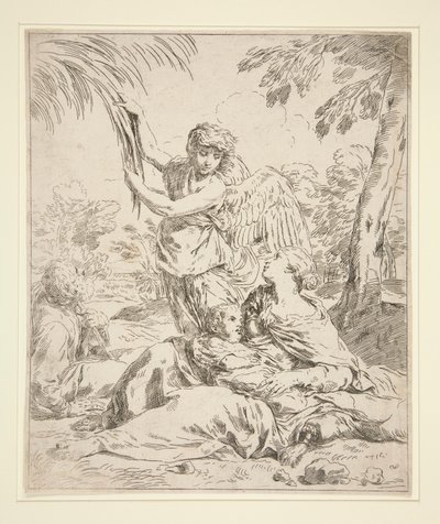 Rest on the Flight into Egypt by Simone Cantarini