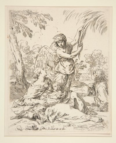 Rest on the Flight into Egypt by Simone Cantarini