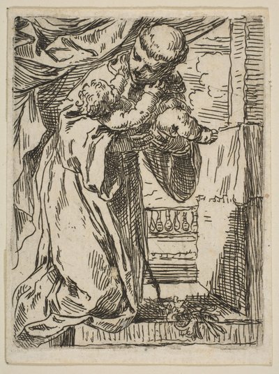 Saint Anthony of Padua Holding the Christ Child by Simone Cantarini