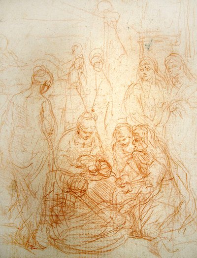 The Birth of the Virgin by Simone Cantarini