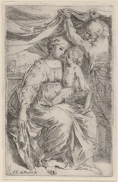 The Holy Family by Simone Cantarini