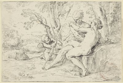 Venus and Adonis by Simone Cantarini