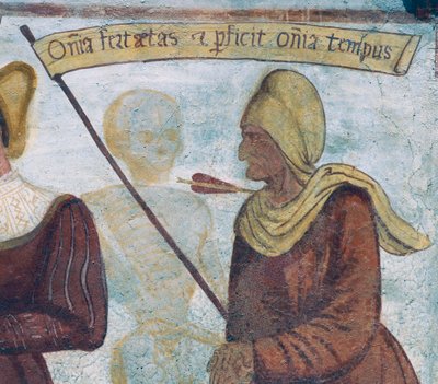 Death with the old woman (detail) by Simone II Baschenis